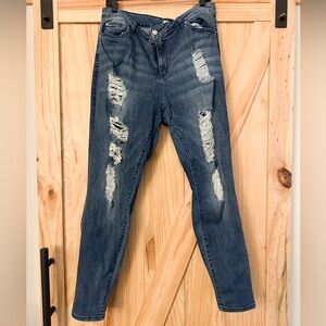 Distressed Skinny Jeans ~ Plus Size